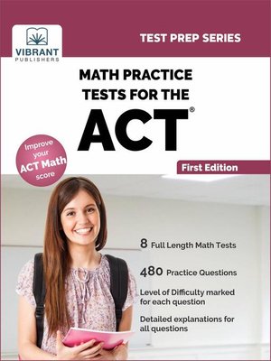 cover image of Math Practice Tests For the ACT